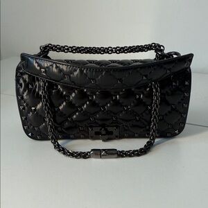 Valentino Garavani Black Quilted Shoulder Bag